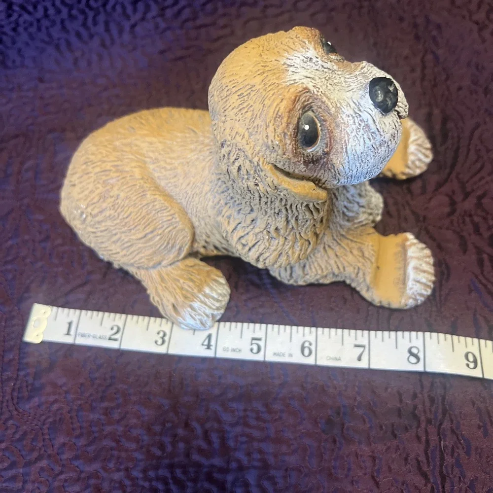 Vintage Cocker Spaniel Dog Puppy Figurine Resin Statue Business‎ Card Holder 9